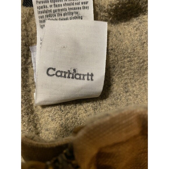 USA CARHARTT Sherpa Blanket Lined Canvas Work Vest Women’s Size XL Brown WV001 - Picture 6 of 13